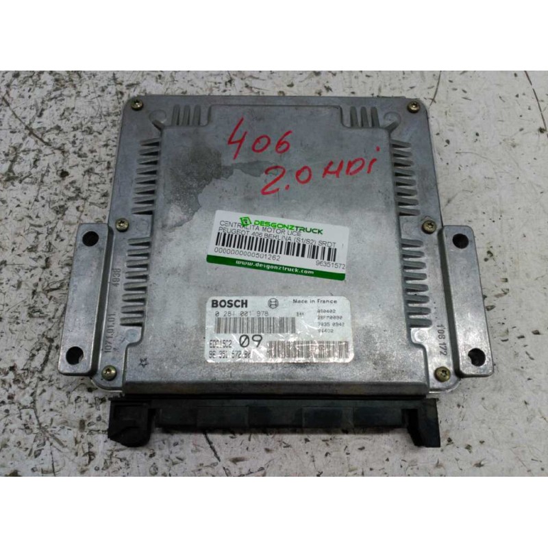 Recambio de centralita motor uce para peugeot 406 berlina (s1/s2) srdt referencia OEM IAM 9635157280 0281001978 BOSCH