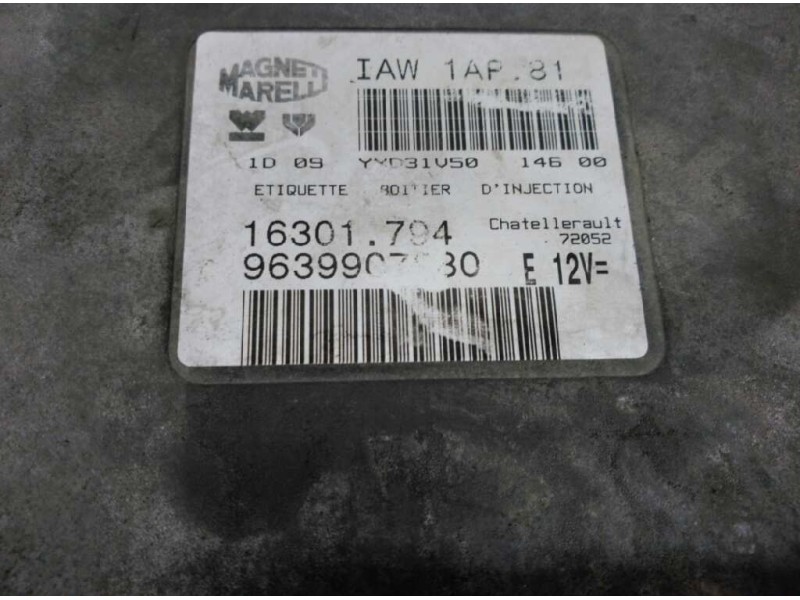 Recambio de centralita motor uce para peugeot 206 berlina referencia OEM IAM 9639907880 IAW1AP81 MAGNETI MARELLI