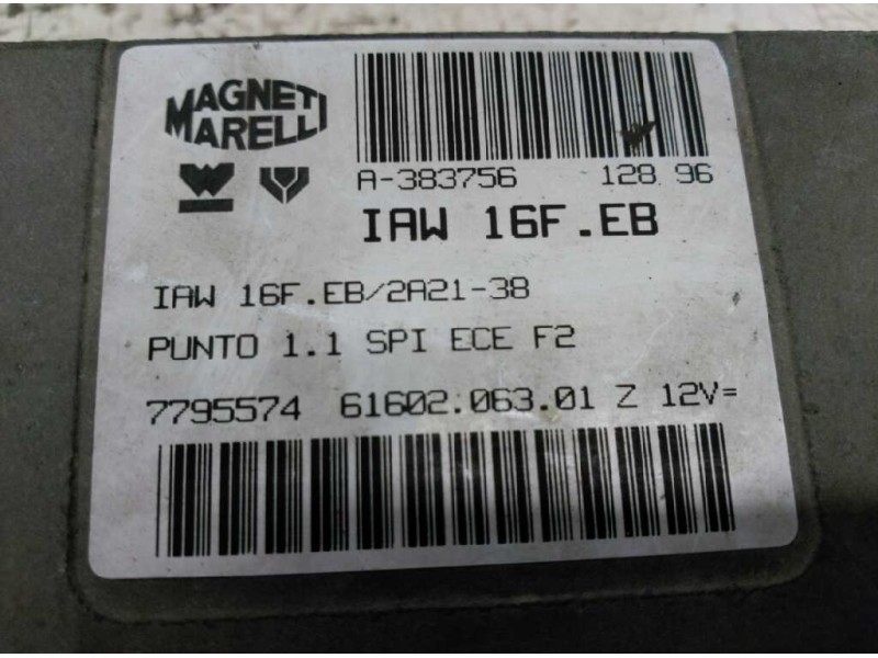 Recambio de centralita motor uce para fiat punto berlina (176) 1.1 referencia OEM IAM 7795574 IAW16FEB 