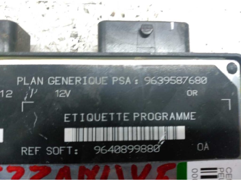 Recambio de centralita motor uce para peugeot 206 berlina 1.9 diesel referencia OEM IAM 9639587680 9640899880 R04080015G