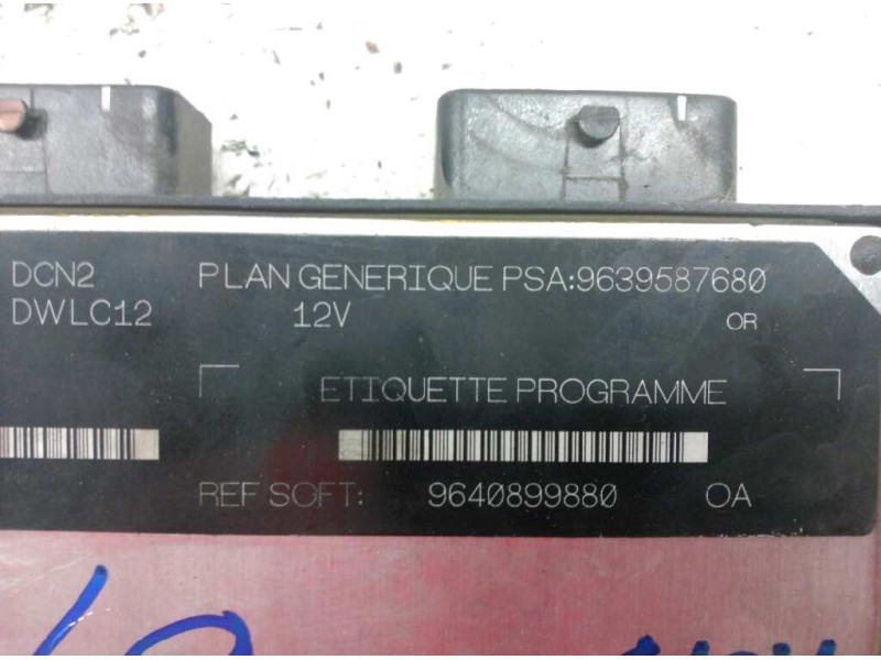 Recambio de centralita motor uce para peugeot 206 berlina 1.9 diesel referencia OEM IAM 9639587680 9640899880 