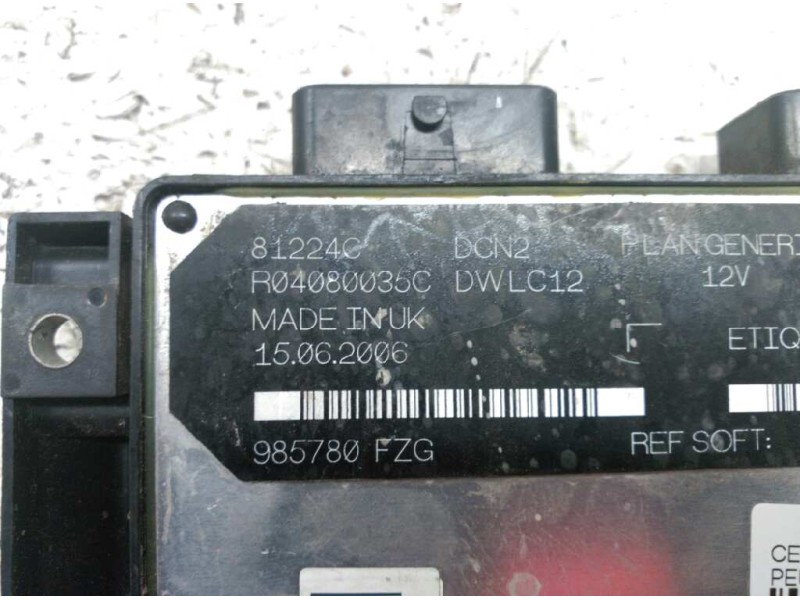 Recambio de centralita motor uce para peugeot partner (s2) 1.9 diesel referencia OEM IAM 9650359580 9661879080 