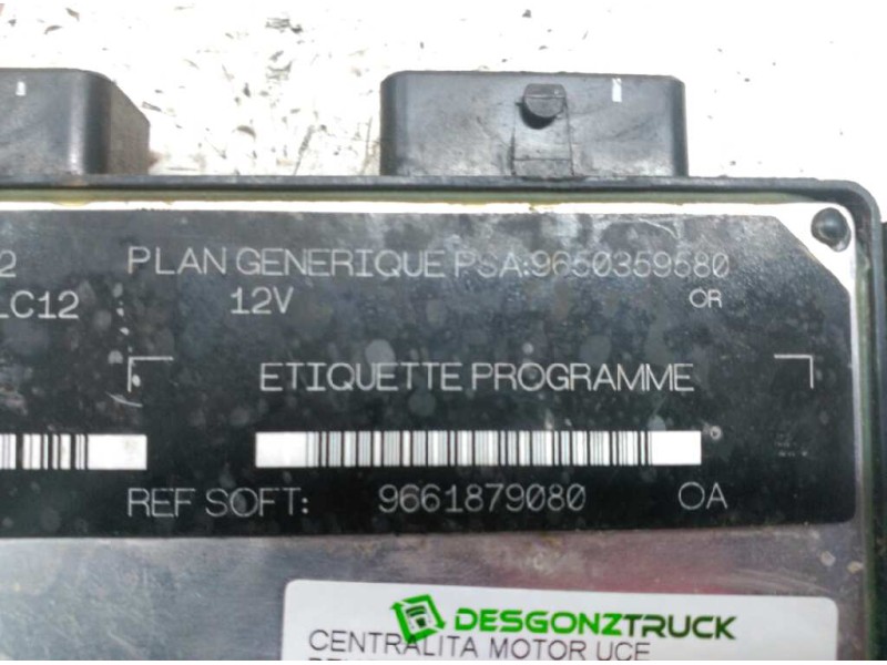 Recambio de centralita motor uce para peugeot partner (s2) 1.9 diesel referencia OEM IAM 9650359580 9661879080 