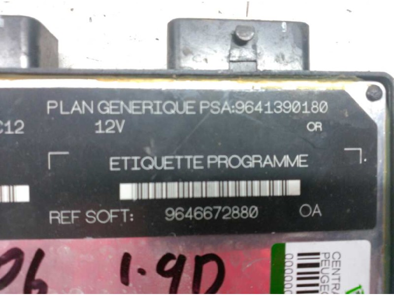 Recambio de centralita motor uce para peugeot 206 berlina x-line referencia OEM IAM 9641390180 9646672880 R04080030C
