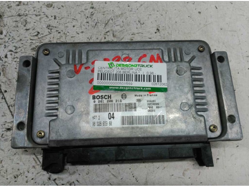 Recambio de centralita motor uce para peugeot 206 berlina referencia OEM IAM 0261206216 9632693980 