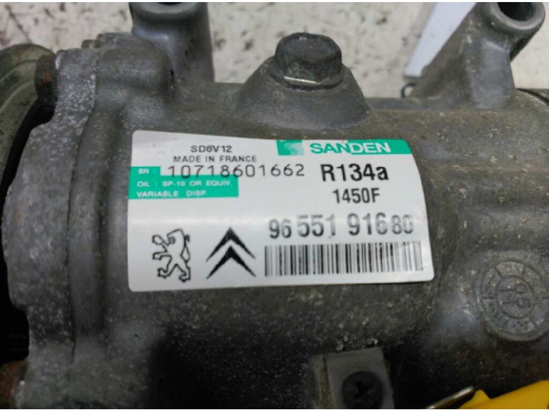 Recambio de compresor aire acondicionado para citroen c2 furio referencia OEM IAM 9655191680 1450F 