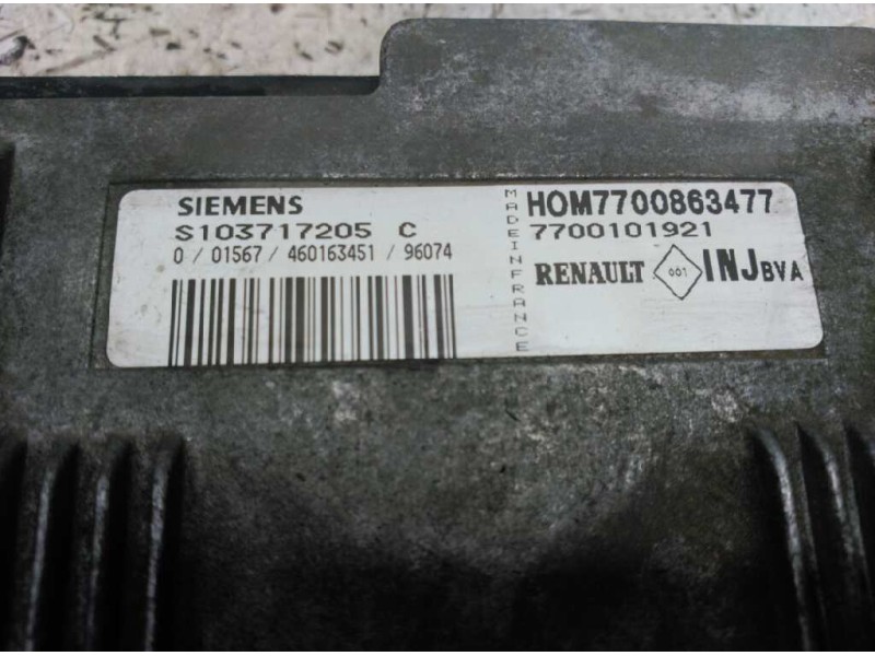 Recambio de centralita motor uce para renault laguna (b56) 2.0 cat referencia OEM IAM 7700863477 7700101921 S103717205
