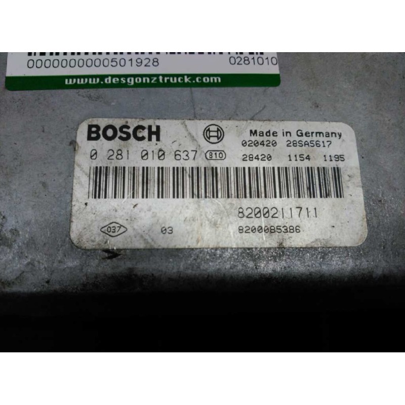 Recambio de centralita motor uce para renault laguna ii (bg0) confort dynamique referencia OEM IAM 0281010637 8200211711 