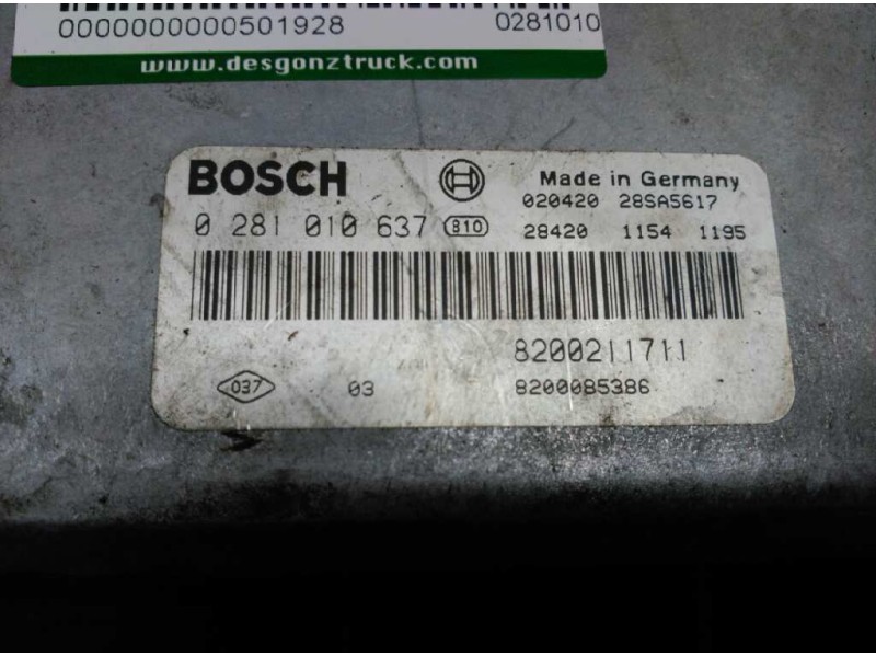 Recambio de centralita motor uce para renault laguna ii (bg0) confort dynamique referencia OEM IAM 0281010637 8200211711 