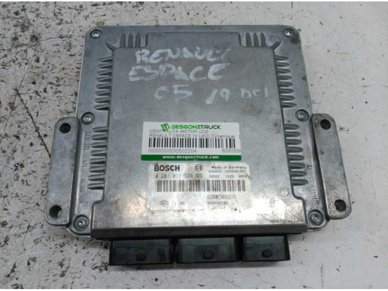 Recambio de centralita motor uce para renault espace iv (jk0) dynamique referencia OEM IAM 8200309316 0281011324 BOSCH