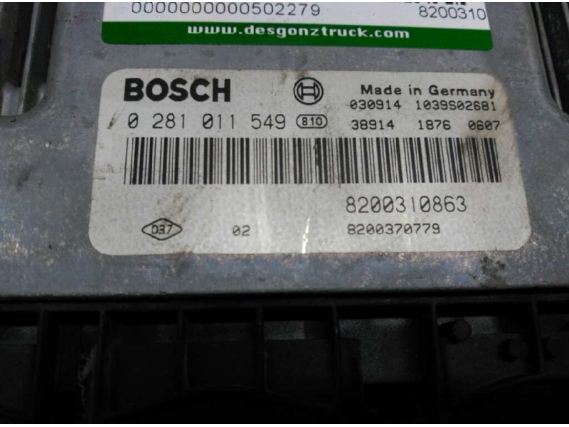 Recambio de centralita motor uce para renault scenic ii referencia OEM IAM 8200310863 1039502681 0281011549