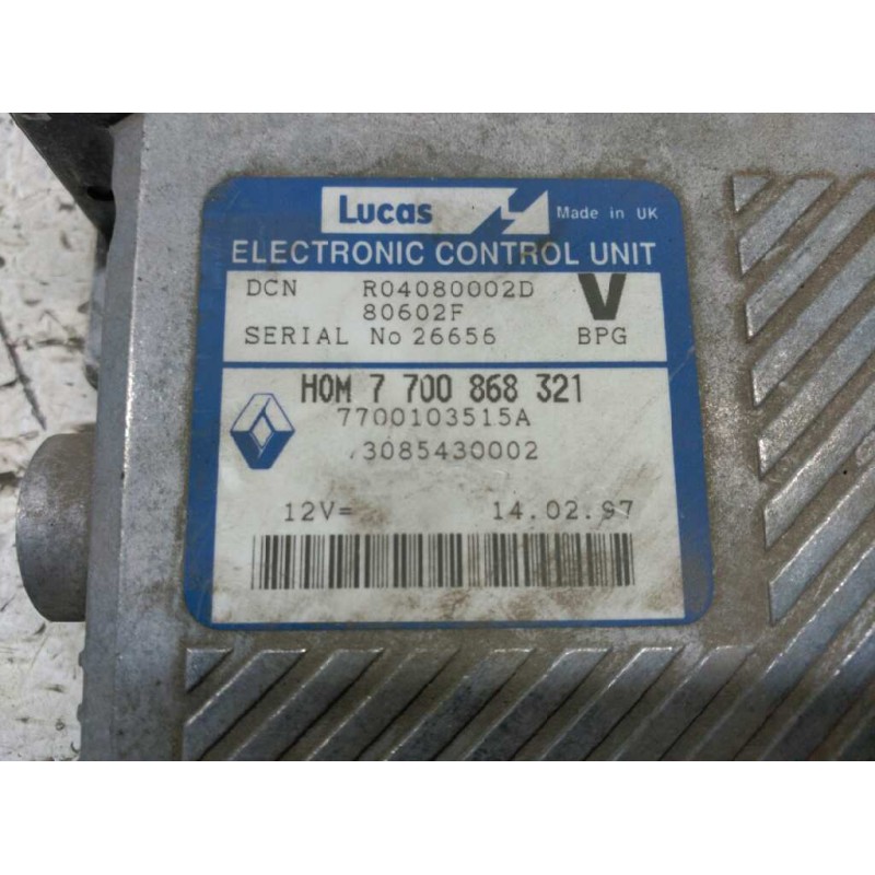 Recambio de centralita motor uce para volvo s40 berlina 1.9 turbodiesel referencia OEM IAM 7700868321 80602F 7700103515A