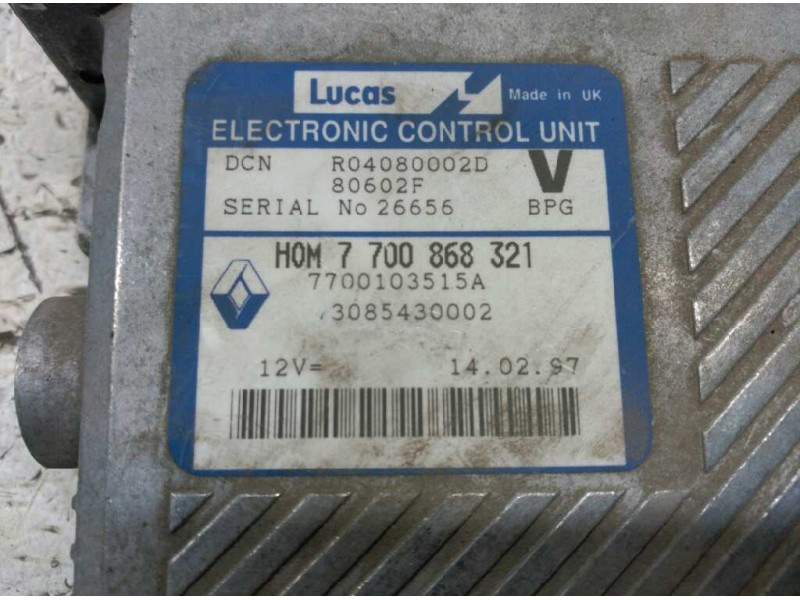 Recambio de centralita motor uce para volvo s40 berlina 1.9 turbodiesel referencia OEM IAM 7700868321 80602F 7700103515A