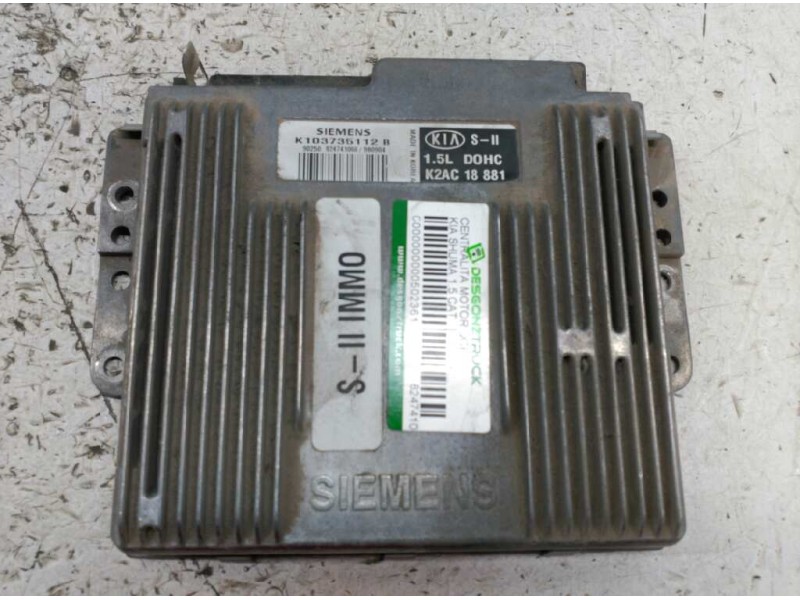 Recambio de centralita motor uce para kia shuma 1.5 cat referencia OEM IAM 824741066 18881 103735112B