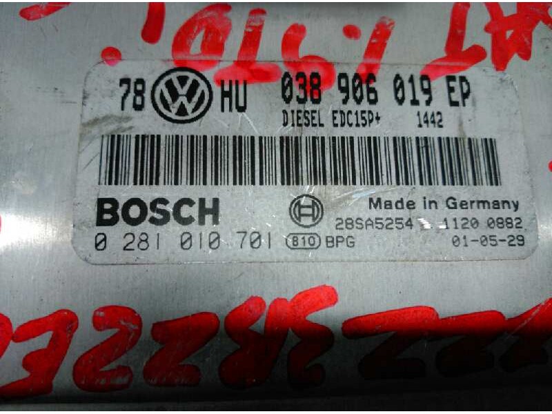 Recambio de centralita motor uce para volkswagen passat berlina (3b3) advance referencia OEM IAM 038906019EP 0281010701 BOSCH
