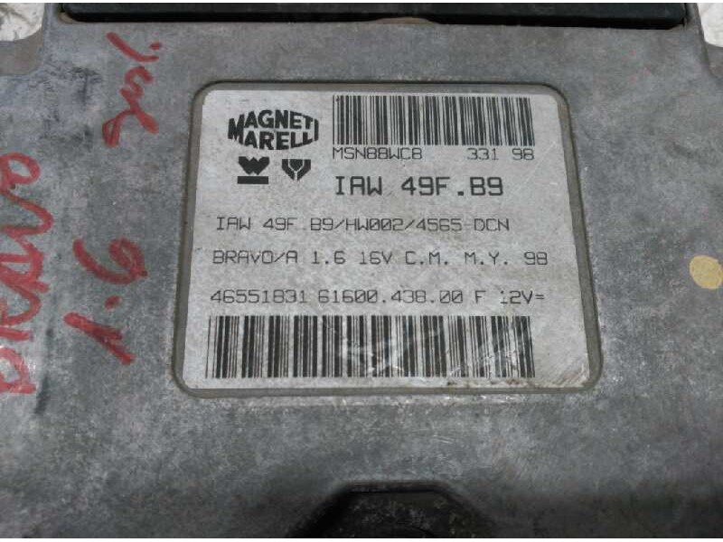 Recambio de centralita motor uce para fiat bravo (182) 1.6 16v cat referencia OEM IAM IAW49FB9 46551831 