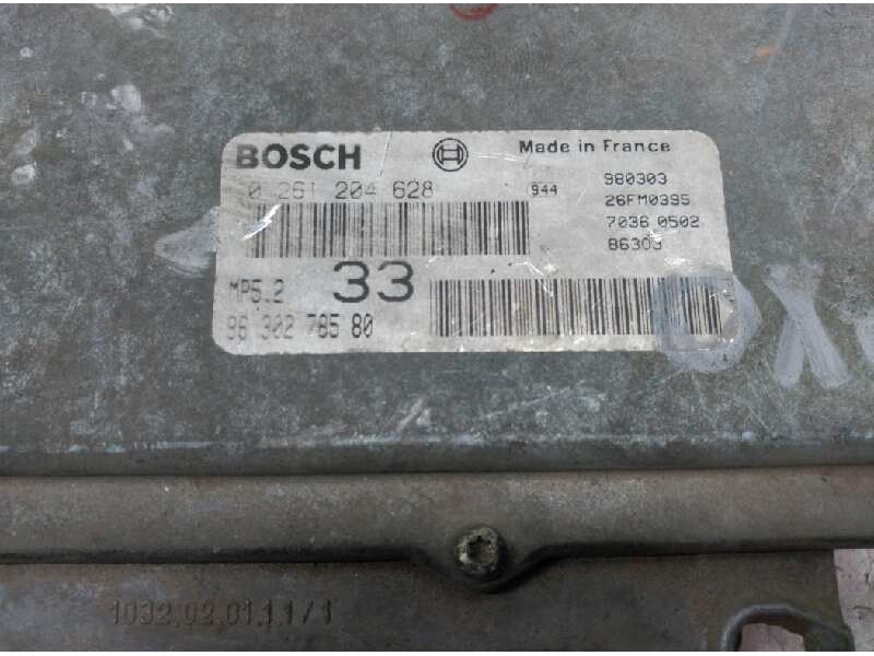 Recambio de centralita motor uce para citroen saxo 1.6 referencia OEM IAM 0261204628 9630278580 