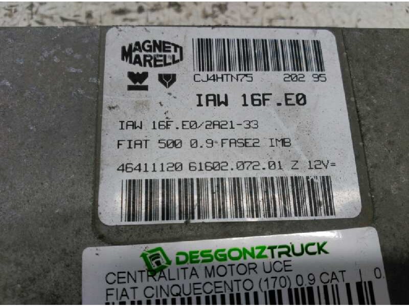 Recambio de centralita motor uce para fiat cinquecento (170) 0.9 cat referencia OEM IAM 50009 4641112061602 20295