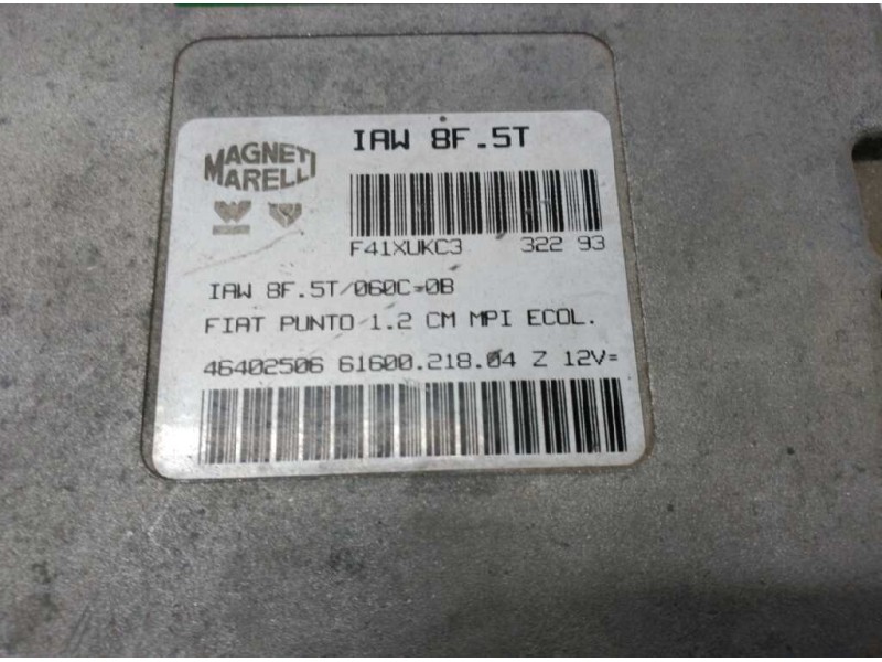 Recambio de centralita motor uce para fiat punto berl. (176) 60 sx referencia OEM IAM 46402506 F41XUKC3 BF5T060C08
