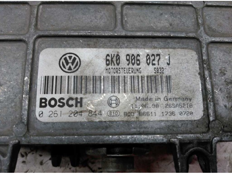 Recambio de centralita motor uce para seat ibiza (6k1) 1.4 referencia OEM IAM 6K0906027J 0261204844 