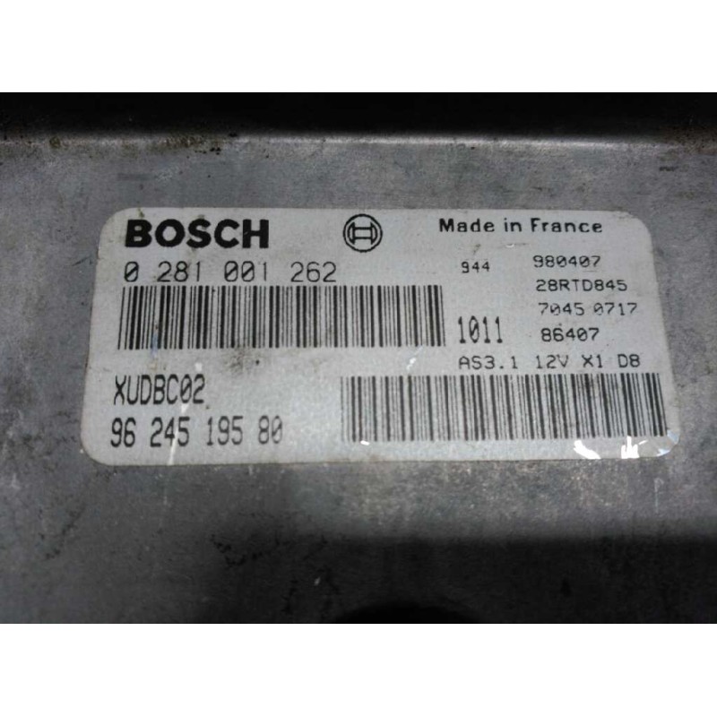 Recambio de centralita motor uce para citroen xantia berlina 1.9 turbodiesel referencia OEM IAM 0281001262 9624519580 