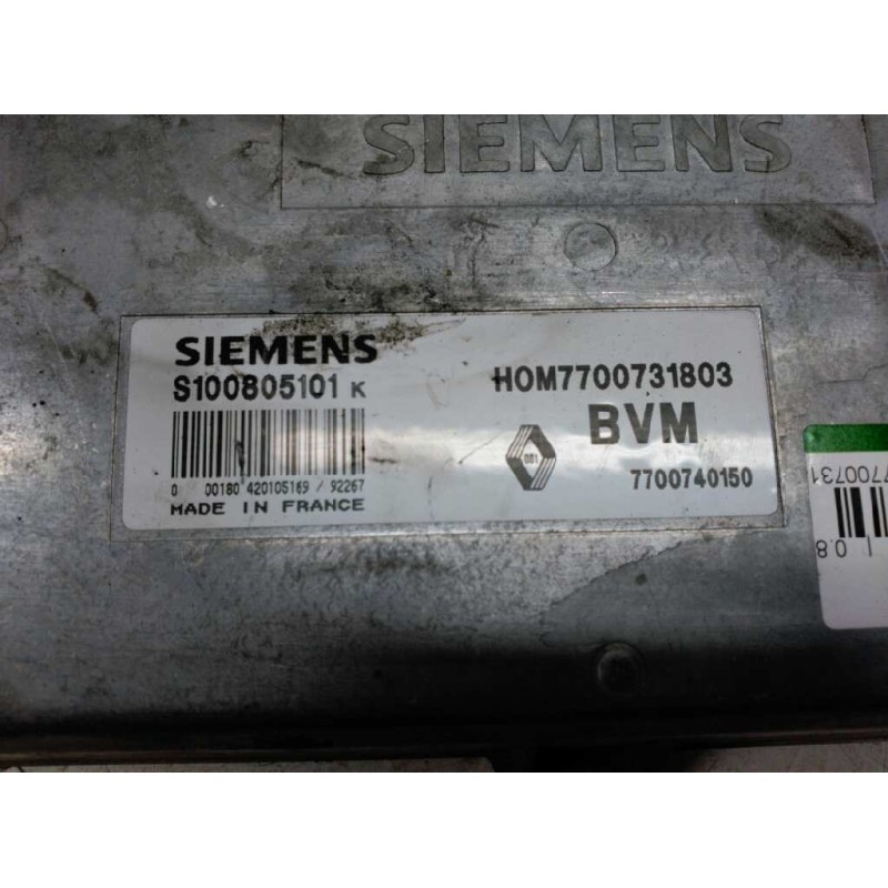 Recambio de centralita motor uce para renault 21 berlina (b/l48) 2.0 referencia OEM IAM 7700731803 S100805101K 