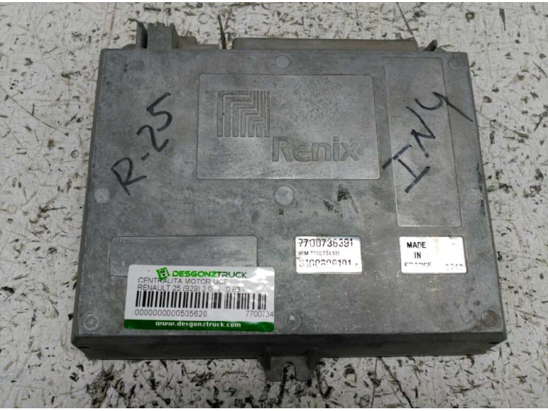Recambio de centralita motor uce para renault 25 (b29) 2.0 referencia OEM IAM 7700734611 S100806101 