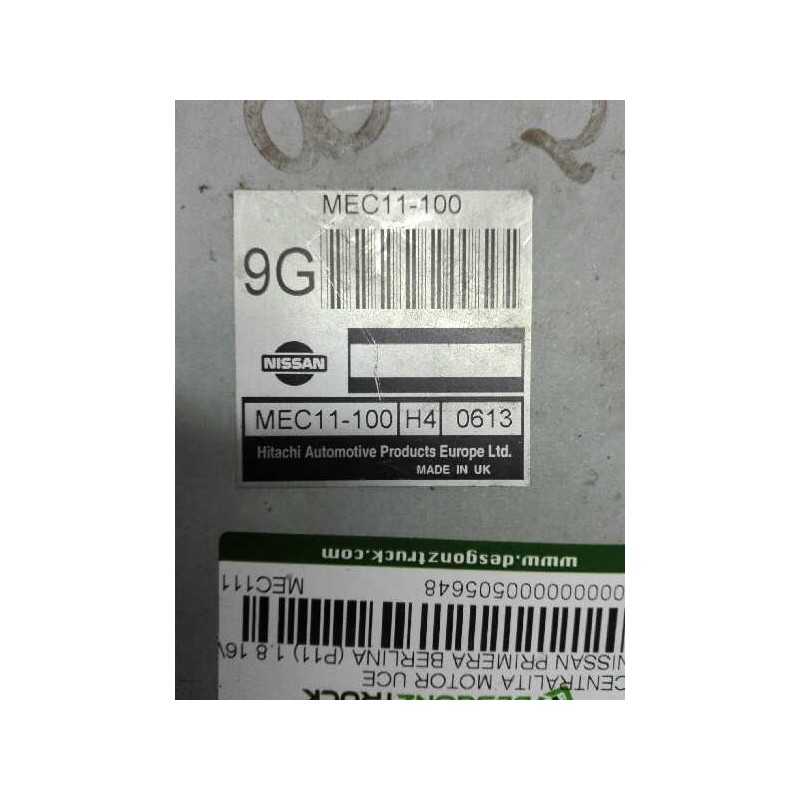 Recambio de centralita motor uce para nissan primera berlina (p11) 1.8 16v cat referencia OEM IAM MEC11100H40613  