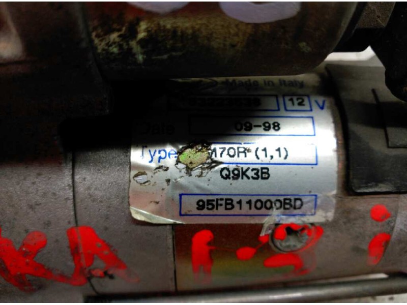 Recambio de motor arranque para ford fiesta courier (dx) familiar referencia OEM IAM 95FB11000BD 63223538 
