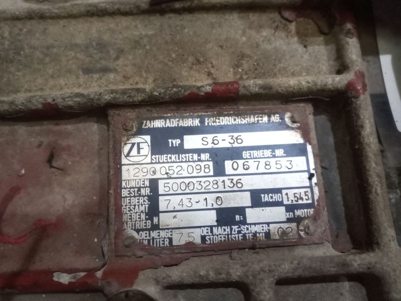 Recambio de despiece caja cambios para renault m 210.13/c midliner e2 fg modelo 210.13 154 kw e2 cabina doble referencia OEM IAM