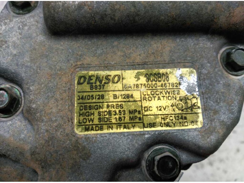 Recambio de compresor aire acondicionado para fiat punto berlina (188) 1.2 8v referencia OEM IAM 0SCSB06  