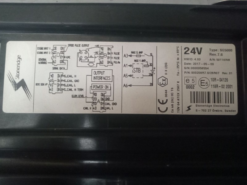 Recambio de tacografo para scania r i r 580 referencia OEM IAM SE5000  REV.7.6