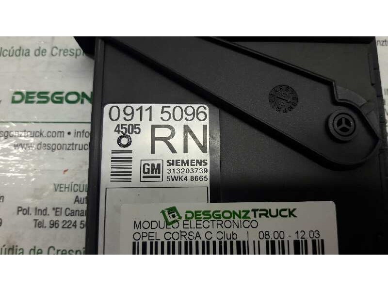Recambio de modulo electronico para opel corsa c club referencia OEM IAM 09115096  
