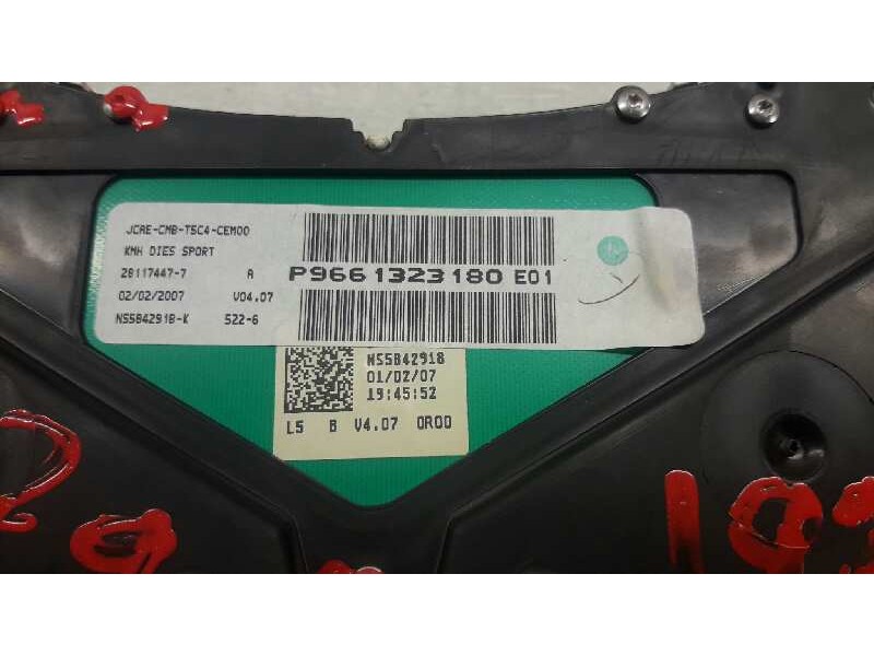 Recambio de cuadro instrumentos para peugeot 307 berlina (s2) xt referencia OEM IAM 9661323180  