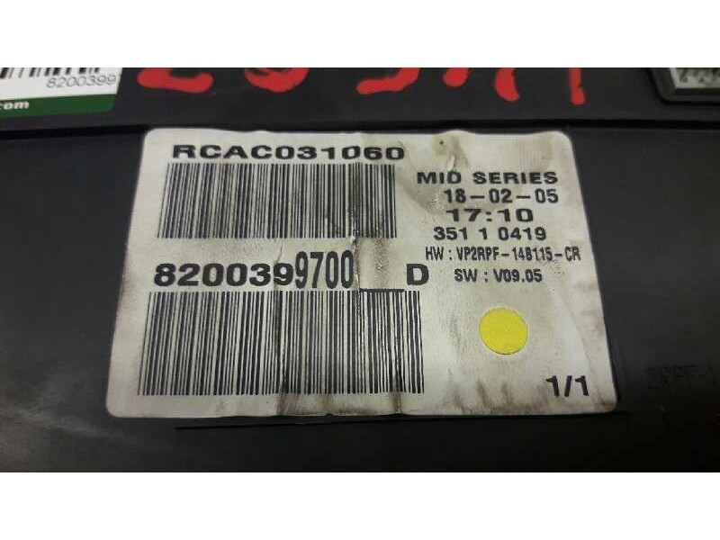 Recambio de cuadro instrumentos para renault megane ii berlina 3p referencia OEM IAM 8200399700  