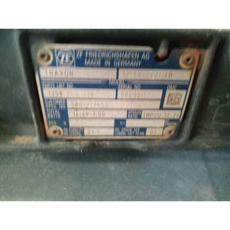 Recambio de despiece caja cambios para iveco stralis (ad/at) 10.3 diesel referencia OEM IAM 12TX2421TD 5801972455 1358040038