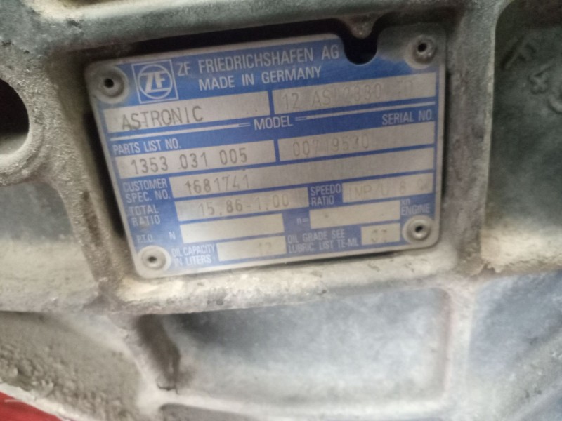 Recambio de caja cambios para daf xf 105 fa 105.460 (462cv) referencia OEM IAM 12AS2331TD 1801237 1353041020