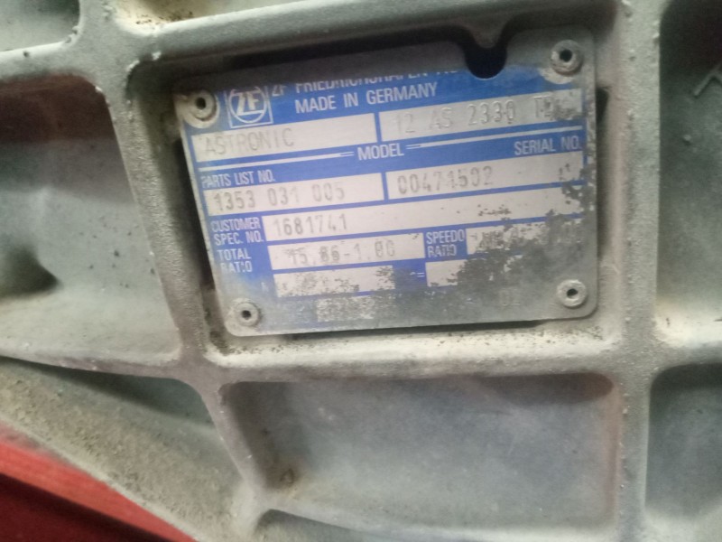 Recambio de caja cambios para daf serie xf105.xxx 12.9 diesel referencia OEM IAM 12AS2330TD 1681741 1353031005