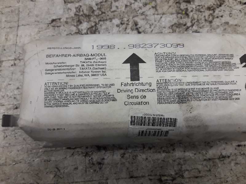 Recambio de airbag delantero derecho para bmw serie 3 berlina (e46) 320i referencia OEM IAM 3982644002  