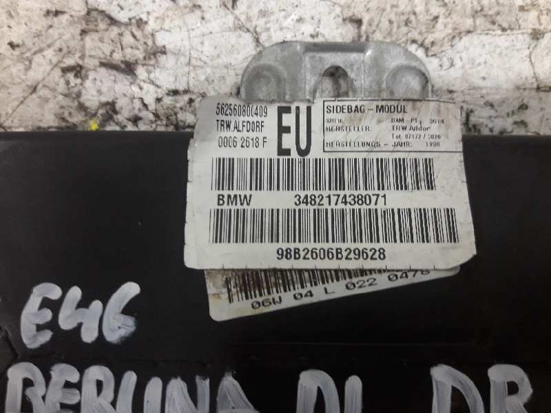 Recambio de airbag lateral delantero derecho para bmw serie 3 berlina (e46) 320i referencia OEM IAM 348217438071  