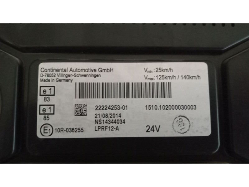 Recambio de cuadro instrumentos para renault serie t 12.8 diesel referencia OEM IAM 22224253  7422224253