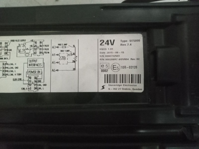 Recambio de tacografo para scania magnus referencia OEM IAM 2236784 REV 7.4 SE5000