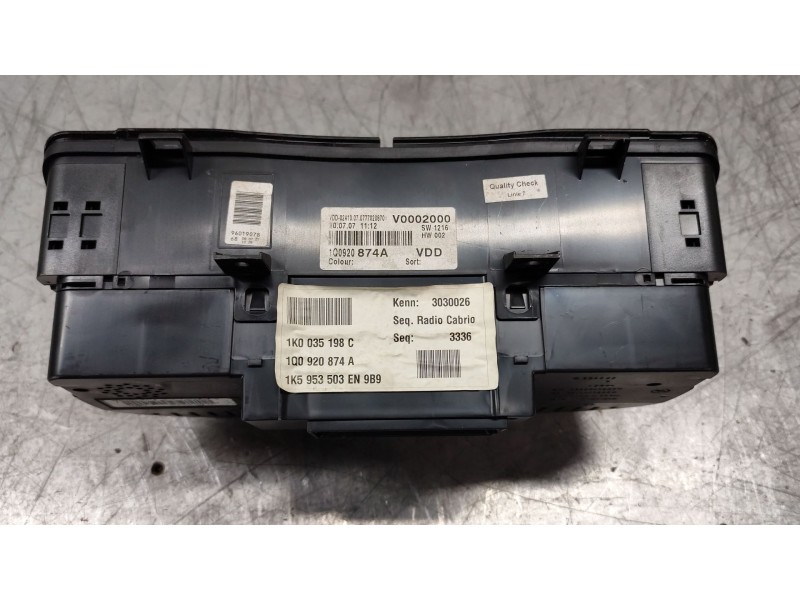 Recambio de cuadro instrumentos para volkswagen eos (1f7) 2.0 tdi referencia OEM IAM 1Q0920874A 1K5953503EN 1K0035198C