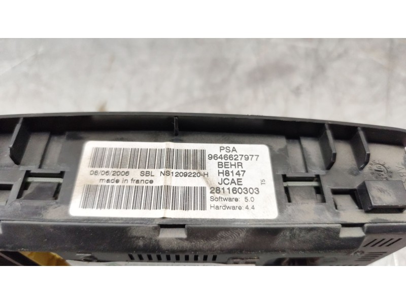 Recambio de mando climatizador para peugeot 307 sw (3h) 1.6 hdi 110 referencia OEM IAM 9646627977  