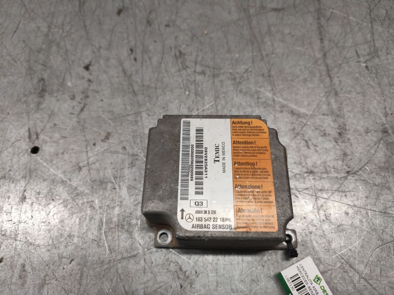 Recambio de centralita airbag para mercedes-benz clase m (w163) 400 cdi (163.128) referencia OEM IAM 163542221889  