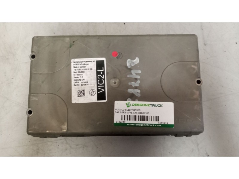 Recambio de modulo electronico para daf serie lf45.xxx desde 06 referencia OEM IAM 1673419 VERSION1.0 5010638213