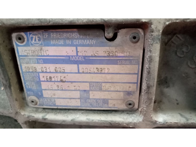 Recambio de caja cambios para daf serie xf105.xxx 12.9 diesel referencia OEM IAM 12AS2330TD 1681741 1353031005
