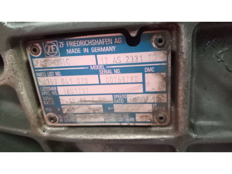 Recambio de caja cambios para daf serie xf105.xxx 12.9 diesel referencia OEM IAM 12AS2331TD 1801237 1353041020