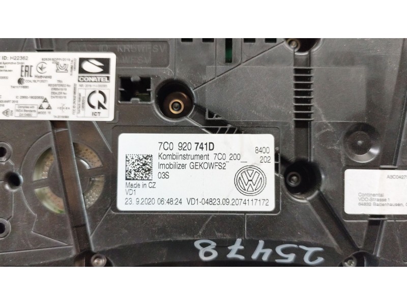 Recambio de cuadro instrumentos para volkswagen crafter furgoneta (sy_, sx_) 2.0 tdi referencia OEM IAM 7C0920741  