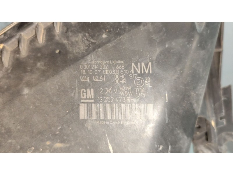 Recambio de faro derecho para opel astra h (a04) 1.8 (l48) referencia OEM IAM   